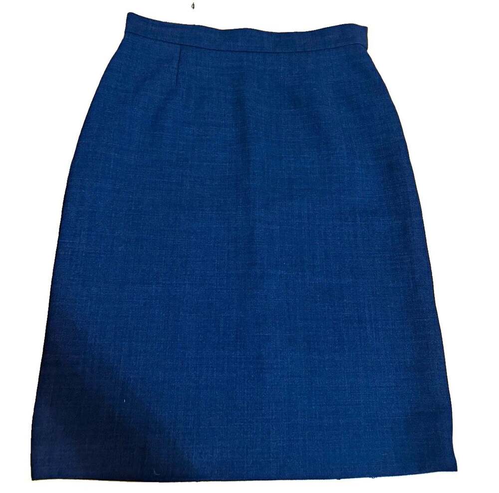 TORY BURCH Womenโs Charcoal Knee Length Pencil Skirt Wool Blend Twill Size 2
